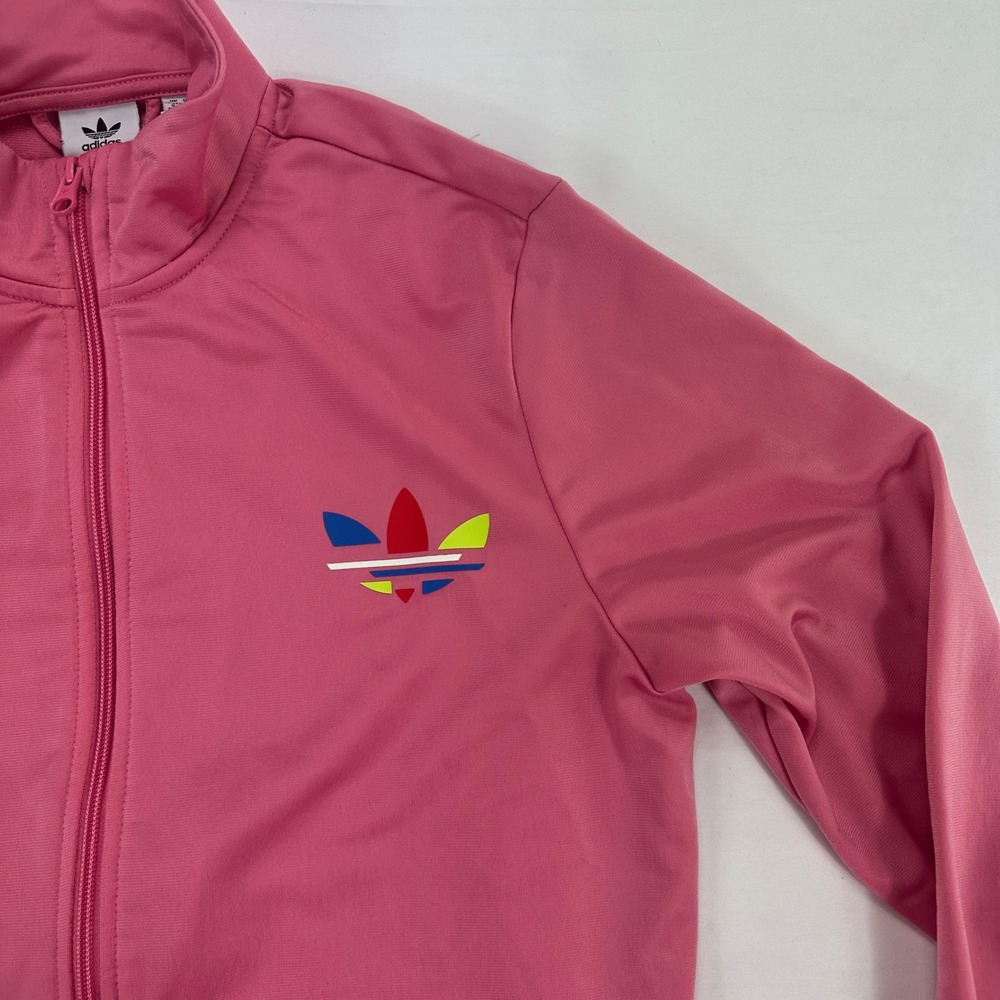 Adidas Primeblue Pink Track Jacket Youth XL Full‎ Zip Trefoil Logo Parley Ocean - Picture 3 of 10